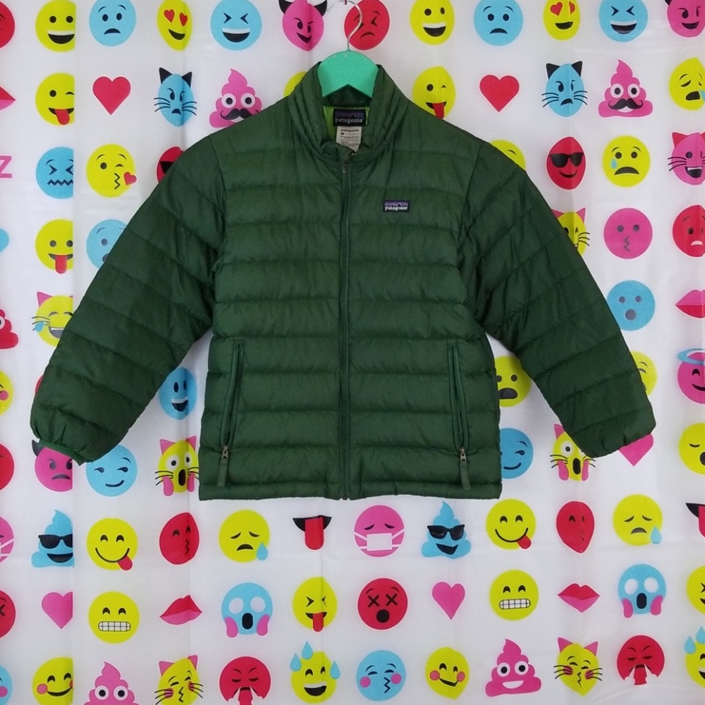 Patagonia Boy's Nano Green Jacket Small (8) Size
